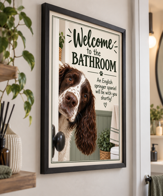 English Springer Spaniel Bathroom Print
