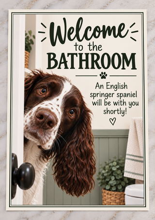 English Springer Spaniel Bathroom Print