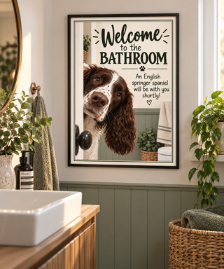 English Springer Spaniel Bathroom Print