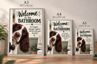 English Springer Spaniel Bathroom Print