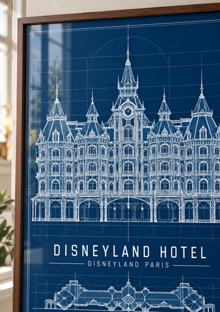 Disneyland Hotel Paris Blueprint Print