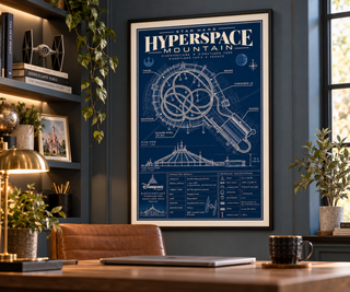 Disneyland Paris Hyperspace Mountain Blueprint Print