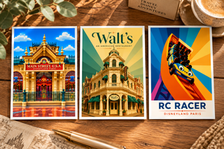 Set of 10 Disneyland Paris Inspired A6 Postcards – 300gsm Art Card