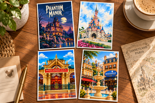 Set of 10 Disneyland Paris Inspired A6 Postcards – 300gsm Art Card