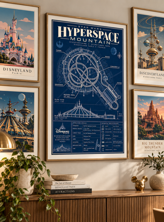 Disneyland Paris Hyperspace Mountain Blueprint Print