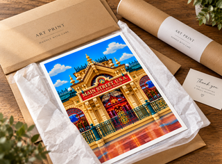 Disneyland Paris Main Street Lego Style Print