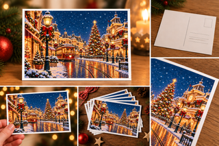 Christmas Postcards – Pack of 10 | 2 Magical Winter Designs