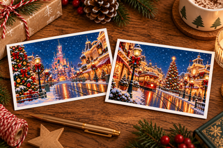 Christmas Postcards – Pack of 10 | 2 Magical Winter Designs