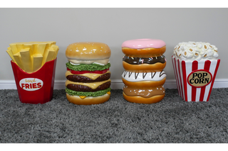 French Fries Side Table, Home Sculpture Ornament