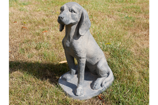 Sitting Garden Dog, Outdoor Sculpture of Mans Best Friend