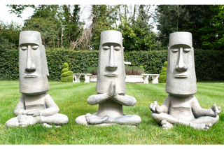 Yoga Pose Easter Island Man, Garden Sculpture 2