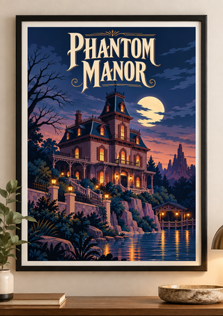Phantom Manor Poster, Disneyland Paris Inspired Wall Art