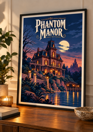 Phantom Manor Poster, Disneyland Paris Inspired Wall Art