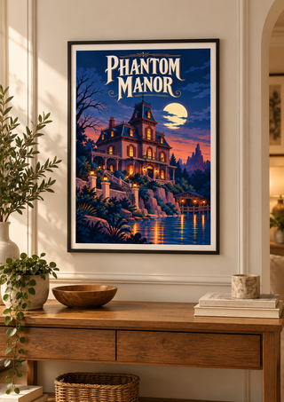 Phantom Manor Poster, Disneyland Paris Inspired Wall Art