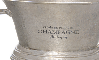 Large Antique Pewter Champagne Cooler / Ice Bucket