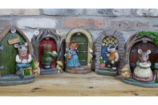 Miss Mouse Solar Light, Fairy Door Garden Decor Ornament