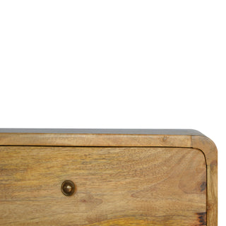 Oak-ish 2 Drawer Floating Bedside Cabinet, Bedroom Furniture image 2