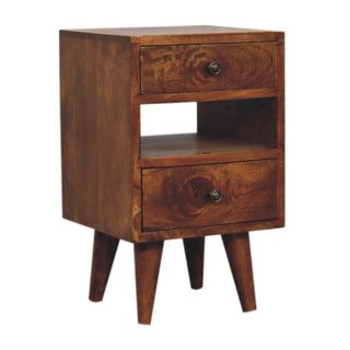 Mini Classic Multi Chestnut Bedside Cabinet, Bedroom Furniture image 0