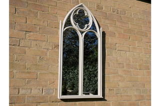 Gothic Style White Arch Mirror image 2