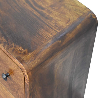 Mini Curved Chestnut Chest, Bedroom Furniture image 4