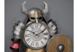 Large Warrior Clock - Freestanding Home Decor Statue image 2