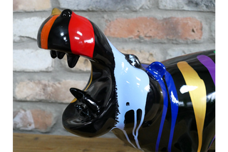 Multi Colour Hippo Figurine image 3