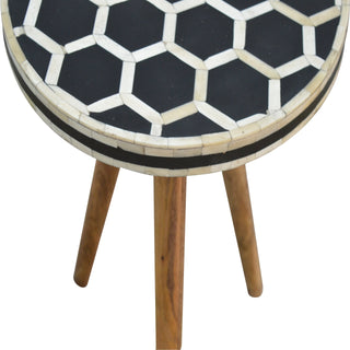 Bone Inlay Tripod Stool, Small Home Furniture image 0