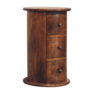 Mini Chestnut Drum Chest, Bedroom Furniture image 1