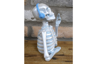 Skeleton With Headphones - Halloween Ornament image 5
