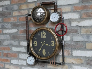 Industrial Style Wall Clock  - Fabulous Home Decor image 0