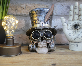 Steampunk Skull - Halloween Ornament image 0