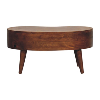 Mini Chestnut Wave Coffee Table, Living Room Furniture image 8