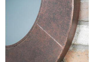 Large Hammered Copper Design Wall Mirror image 3