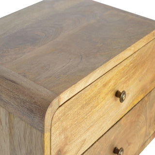 Oak-ish 2 Drawer Floating Bedside Cabinet, Bedroom Furniture image 4