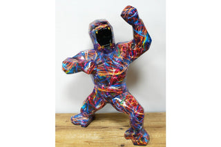 Multi Colour Gorilla Ornament, Home Decor Sculpture image 0