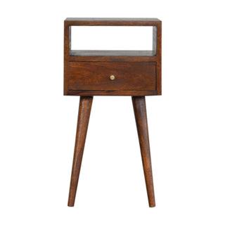 Mini Chestnut Bedside Cabinet, Bedroom Furniture image 0
