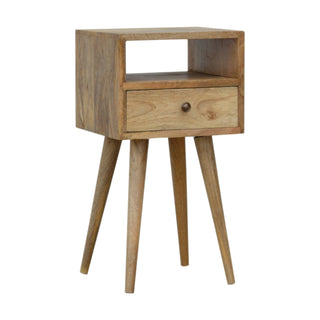 Mini Oak-ish Bedside Cabinet, Bedroom Furniture image 1