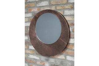 Large Hammered Copper Design Wall Mirror image 1