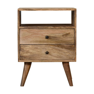 Classic Oak-ish Bedside Cabinet Table, Bedroom Furniture image 0
