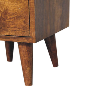 Mini Classic Multi Chestnut Bedside Cabinet, Bedroom Furniture image 5