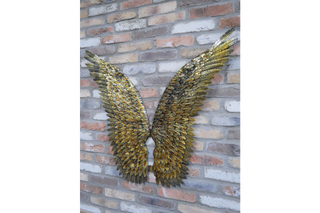 Large Angel Wings, Metal Wall Art Contemporary Sculpture image 3