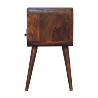 Mini Chestnut Curve Open Bedside Cabinet, Bedroom Furniture  image 7