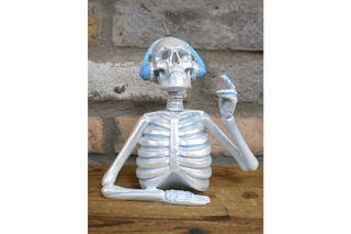 Skeleton With Headphones - Halloween Ornament image 3