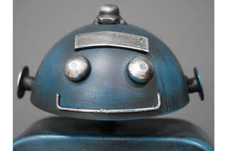 Blue Robot Clock - Cute Desk Ornament image 3