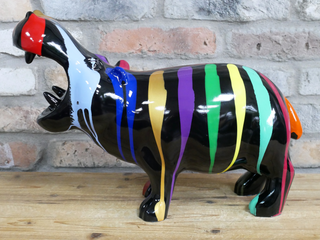 Multi Colour Hippo Figurine image 0