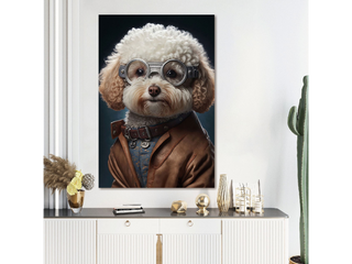 Poodle Wall Art - Tempered Glass image 0