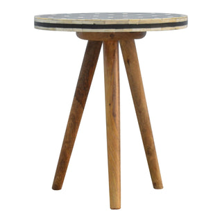 Bone Inlay Tripod Stool, Small Home Furniture image 4