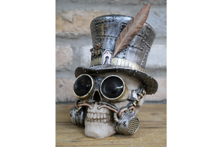 Steampunk Skull - Halloween Ornament image 1