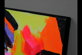 Wall Art, Vibrant Colourful Hand Finished Canvas, Female