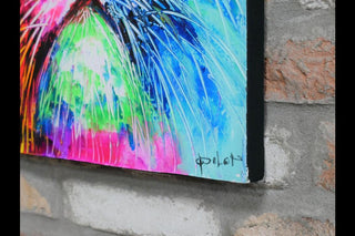 Colourful Lion Canvas Wall Art, Hand Finished Painting